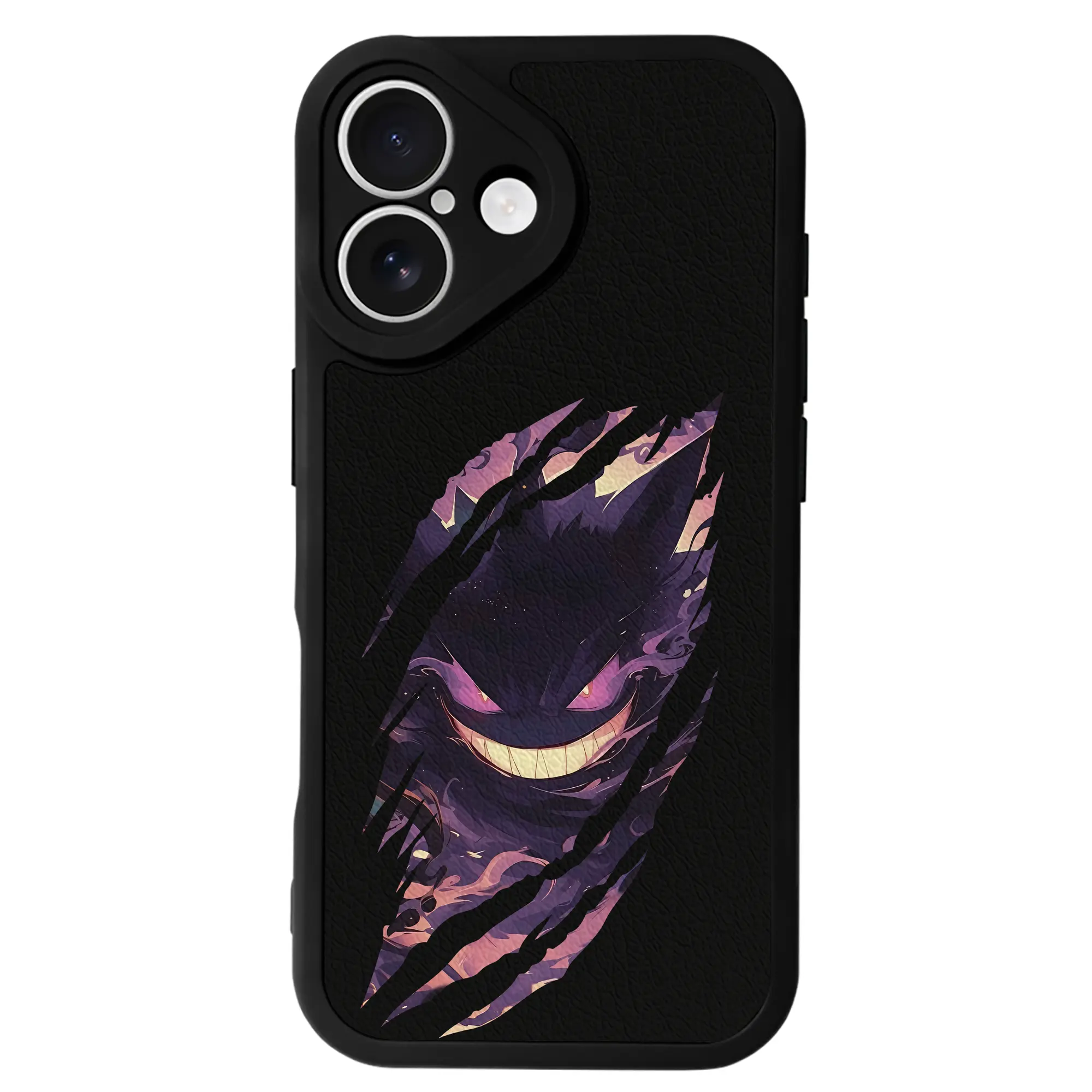 ポケモン グッズ,ゲンガー - IPhone 16シリーズ対応 ・ シリコンスマホケース ・ レザー調 ・ 高精度フィット ・ 耐衝撃 ・ ワイヤレス充電対応 ・ 精密カット